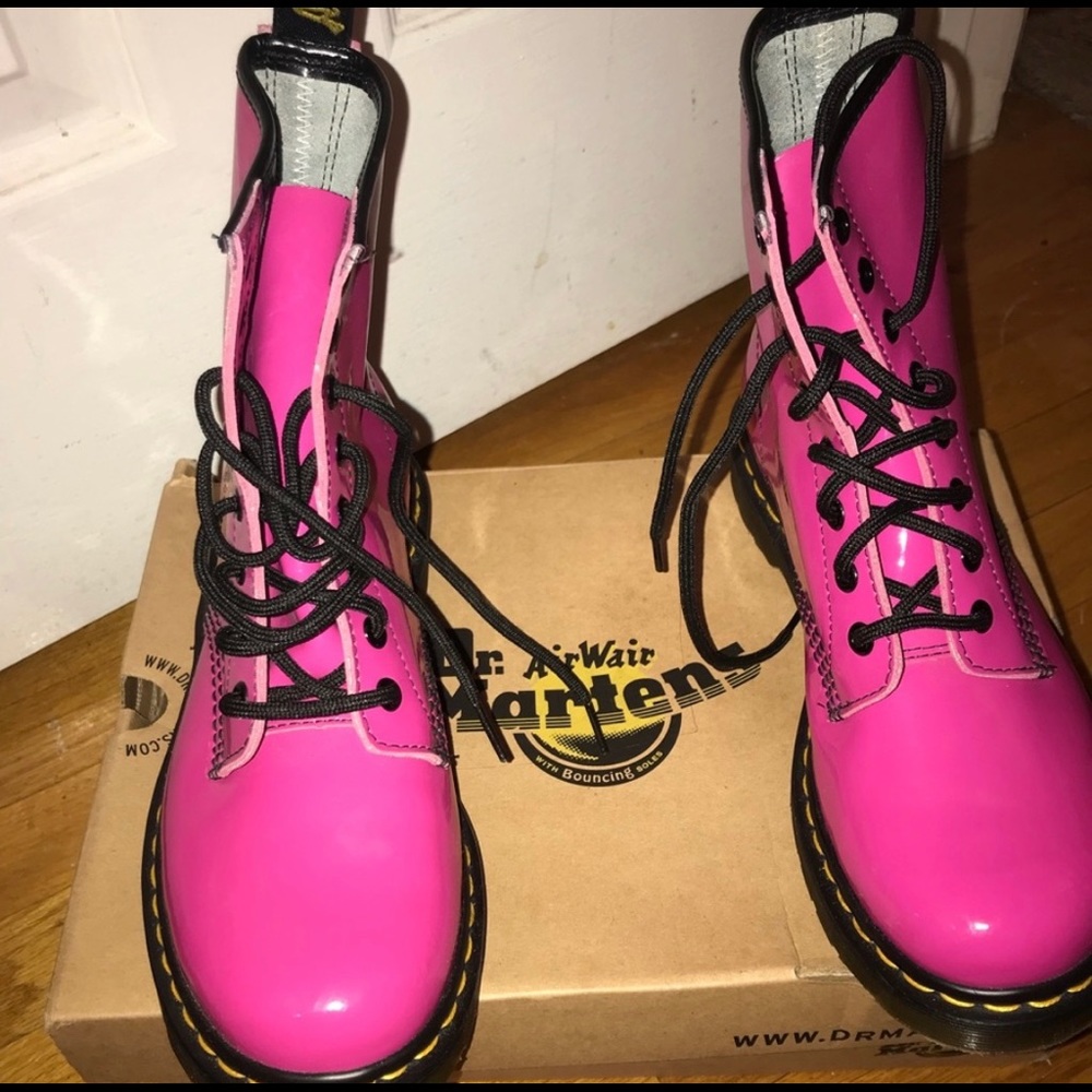 Authentic Hot Pink Dr Martens W Sz 8 Doc Martens